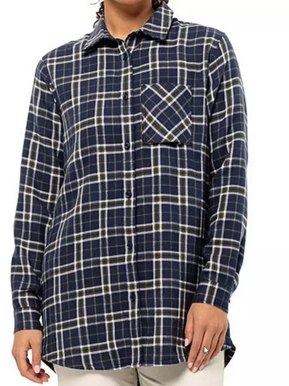 Jack Wolfskin Women's Morgenluft Shirt in Navy - Size Medium